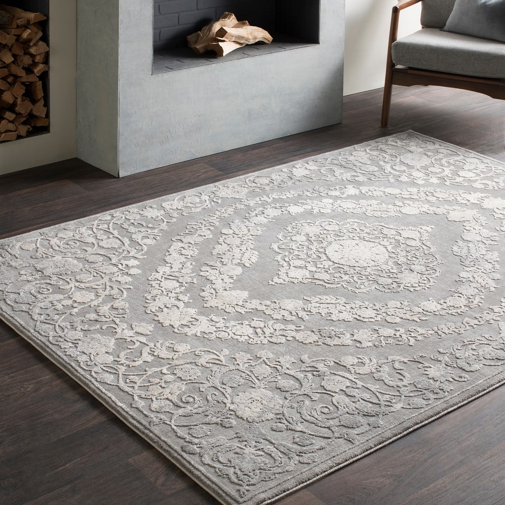 Livabliss Torrie Floral Medallion Area Rug