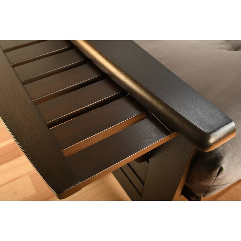Copper Grove Dixie Espresso Full-size Futon Set with Bonded Leather Innerspring Mattress