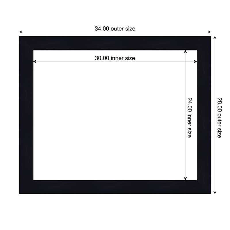 Amanti Art Shiplap Navy Framed Dry Erase Magnetic Board - 34 x 28 in - Shiplap Navy