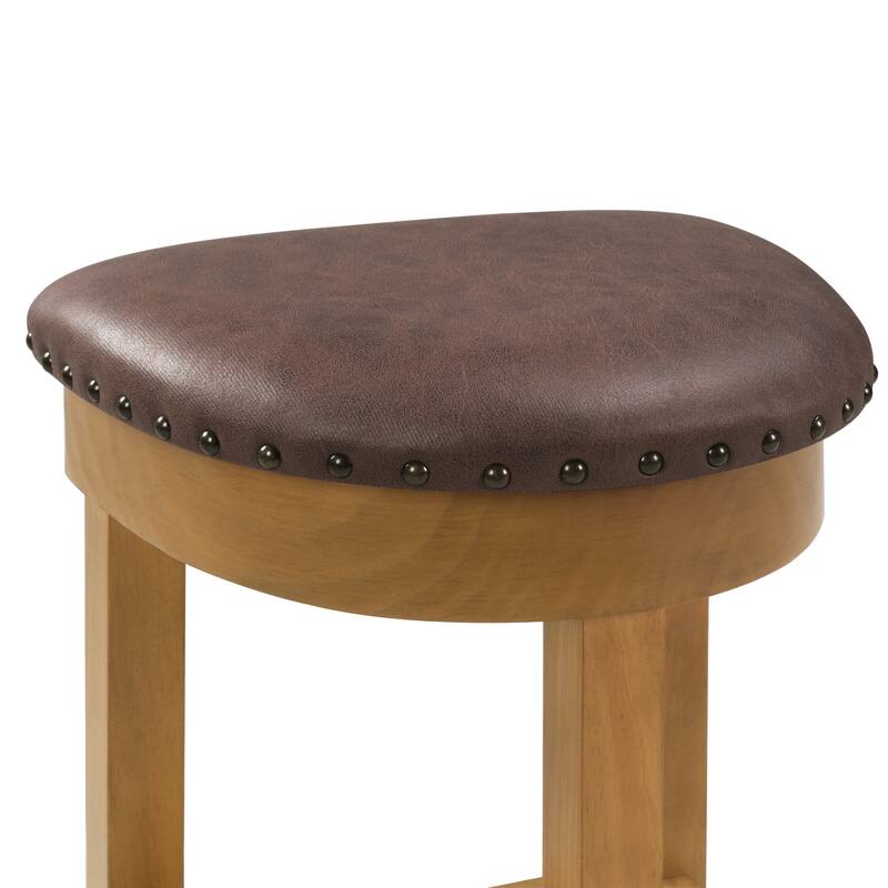 Modern 4-Piece Bar Dining Set with 3 PU Upholstered Bar Stools, Wood Counter Height Dining Table Set for Dining Room