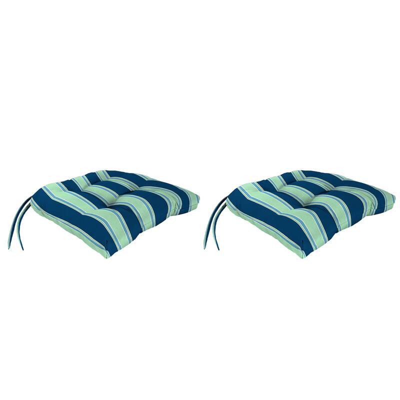 17" x 18" Outdoor Wicker Seat Cushion - Set of 2 - 18'' L x 17'' W x 3'' H - Sanders Cashmere