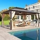 preview thumbnail 80 of 133, EROMMY Hardtop Gazebo,Outdoor Pergola with Double Roof & Netting & Curtains,Heavy Duty Canopy for Patio, Backyard, Pool party 10'x13' - Double Roof
