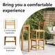 preview thumbnail 6 of 5, vidaXL Wooden Bar Stools with Backrest & Footrest Set of 2, Brown - 16.5" x 14.2" x 43.3"