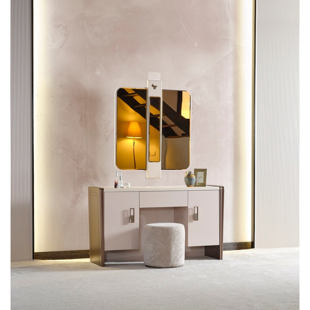 Norvana Dresser, Mirror and Pouf