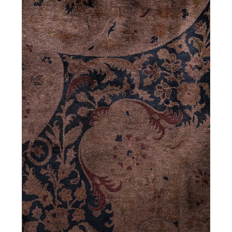 Overdyed One-of-a-Kind Hand-Knotted Area Rug - Brown - 12' 1" x 17' 10"
