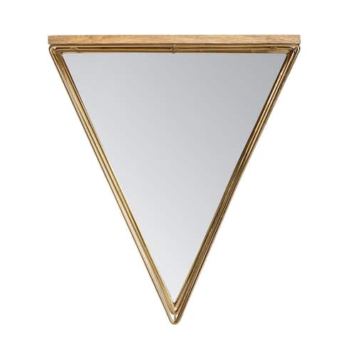 Gatana Gold Triangle Shelf Mirror - 18in x 16in