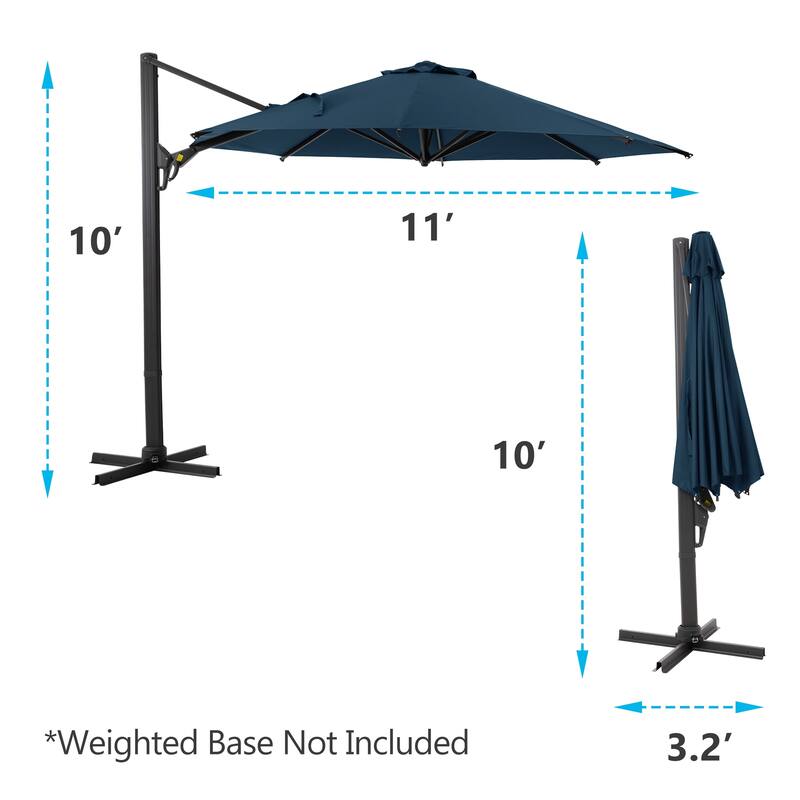 Big 11ft Round Cantilever Umbrella