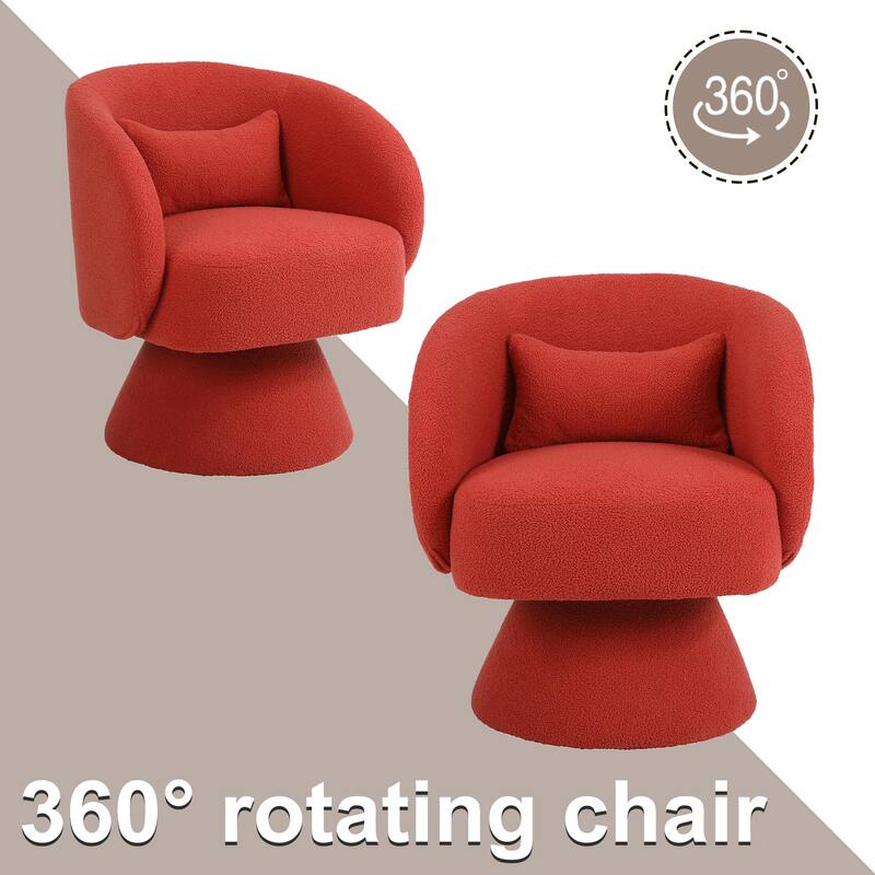 Upholstered Swivel Armchair (Set of 2)
