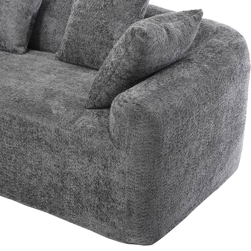 Living Room Oversized Comfy Boucle Sofa