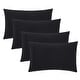 preview thumbnail 28 of 38, Sweet Home Collection Ultra Soft Solid Flannel Pillowcases (4-Pack) King - Black