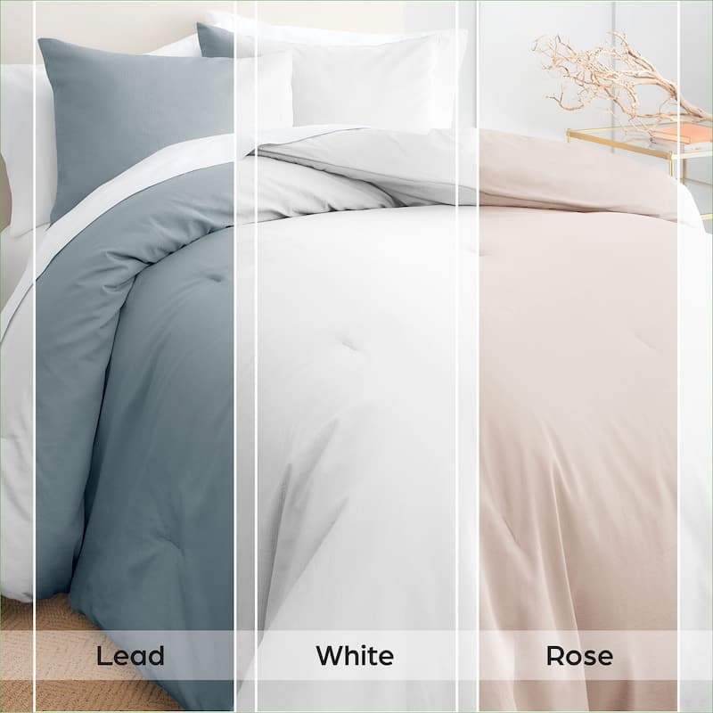 Gaiam® Relax 100% Cotton Garment Washed Ribbed 3pc Comforter Set - Rose - King