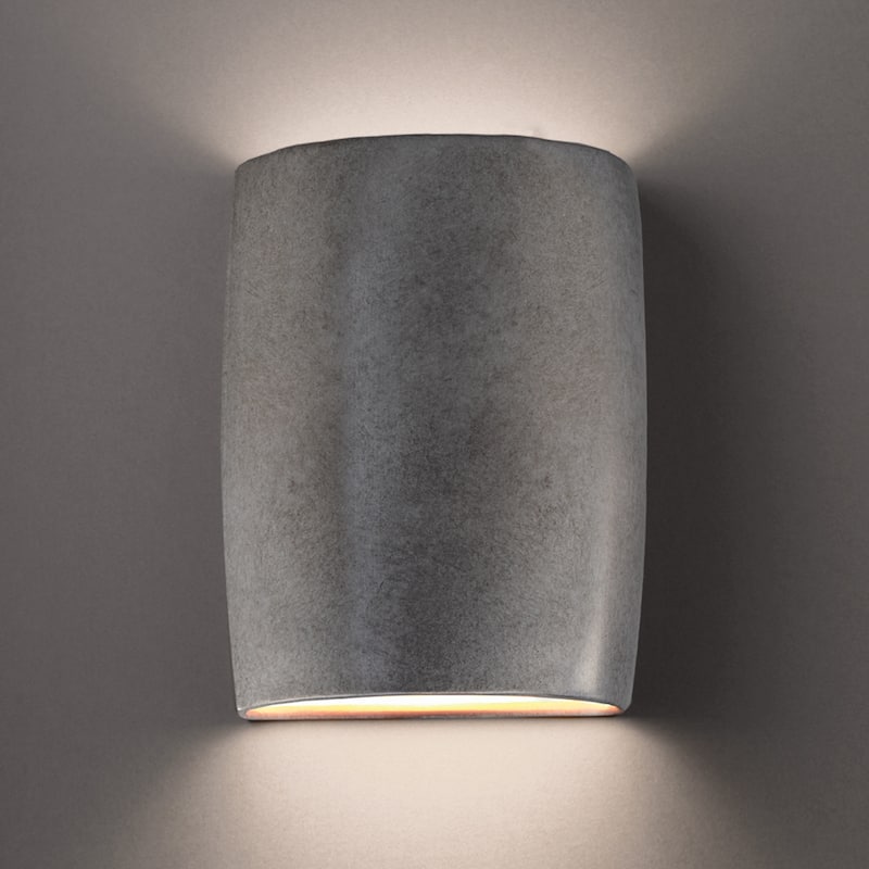 Justice Design Group Ambiance Large ADA Cylinder Open Top & Bottom Wall Sconce