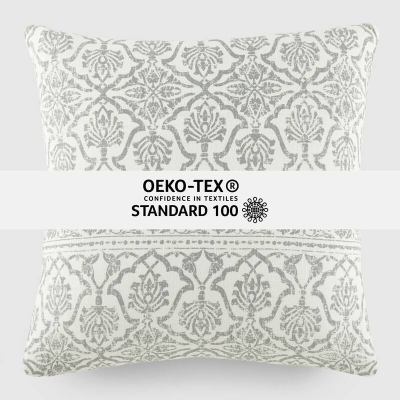 Elegant Patterns Cotton Decor Throw Pillow in Antique Floral