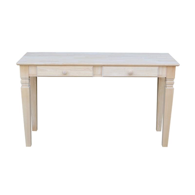 Solid Parawood Java 2-Drawer Sofa Table - Unfinished
