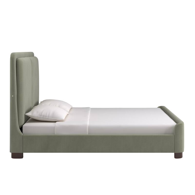 Noe Fabric Upholstered LED Platform Bed by iNSPIRE Q Modern