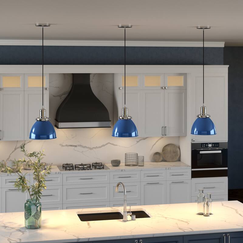 Madison 8" Wide Pendant with Metal Shade