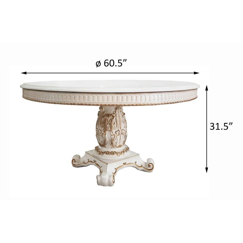 Casada Antique Pearl Round Dining Table