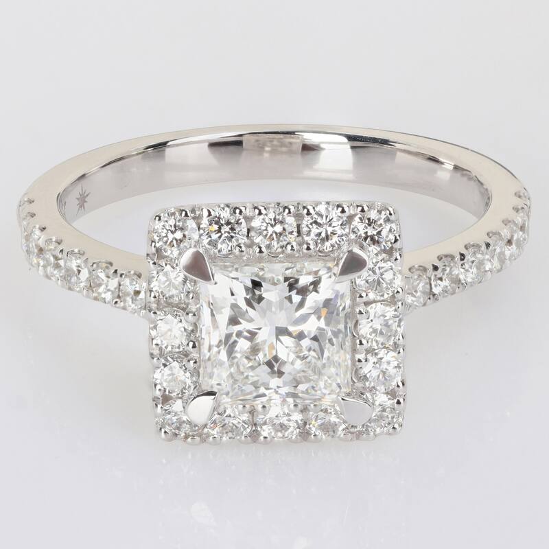 3ct TDW Oval-Cut Lab-Grown Diamond 3-Stone Ring 14k White Gold