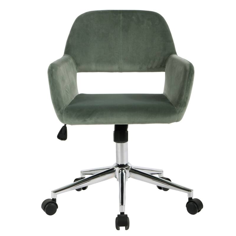 Homylin Modern Velvet Upholstered Task Chair with 360 Degree Swivel