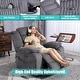 preview thumbnail 25 of 36, 270° Swivel Velvet Recliner, Extra Wide Power Recliner Chair w/Heat Massage - USB & Type C Charging Port