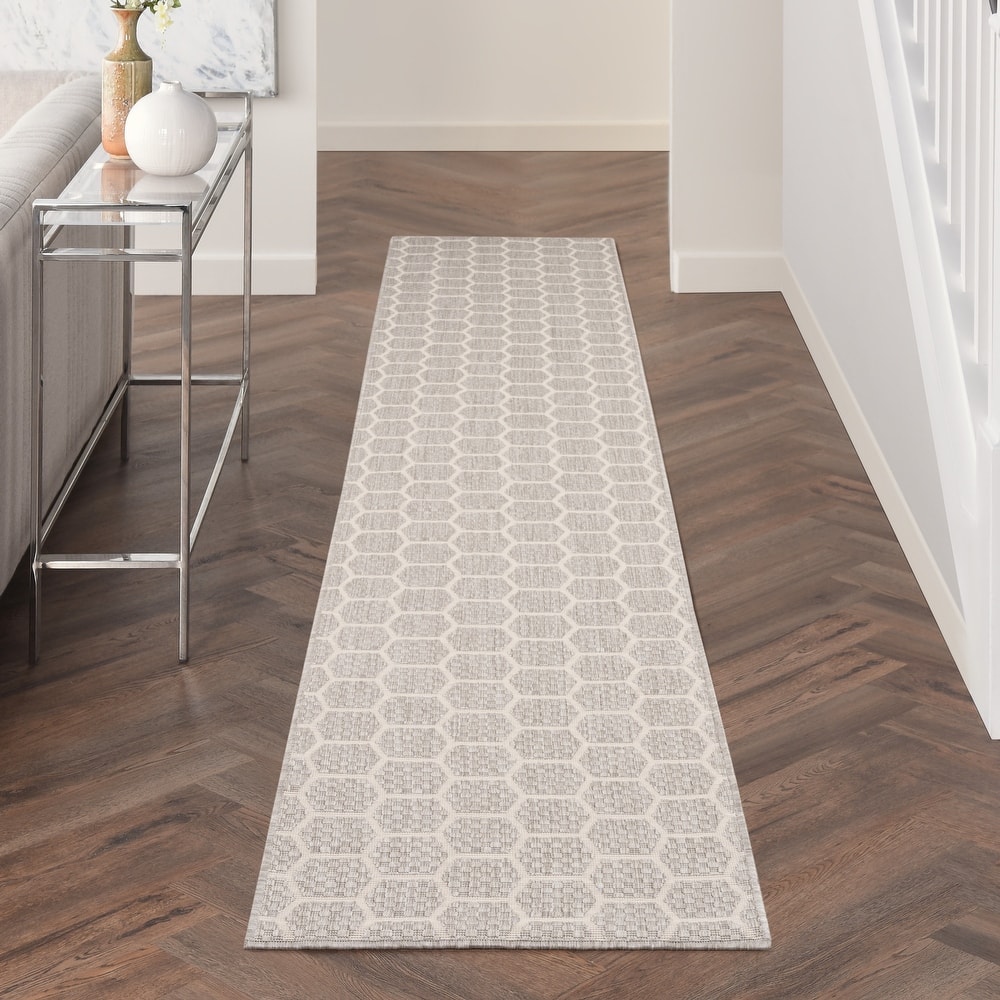 Nourison Reversible Indoor Outdoor Indoor/Outdoor Geometric Area Rug