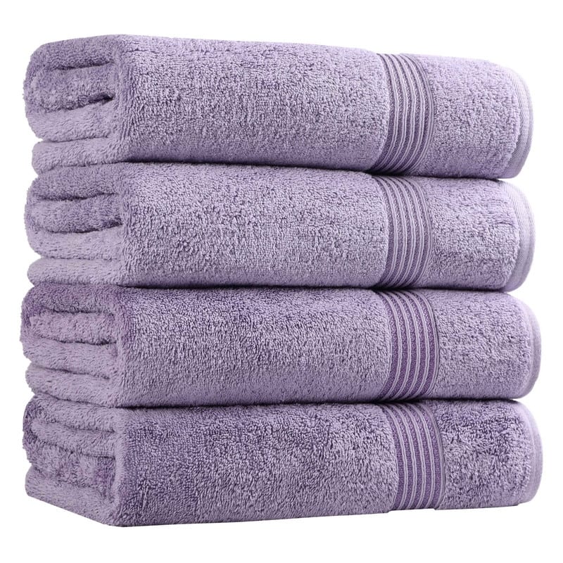 Superior Heritage Egyptian Cotton Absorbent Bath Towel Set of 4