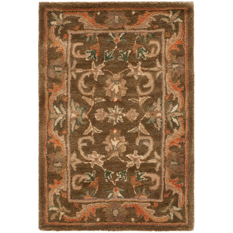 SAFAVIEH Handmade Antiquity Talvikki Traditional Oriental Wool Rug - 2' x 3' - Olive/Gold