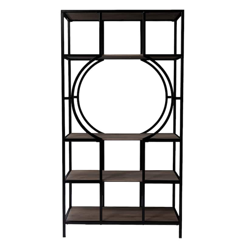 SEI Furniture Tynhill Transitional Brown Wood Bookcase