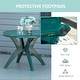 preview thumbnail 12 of 14, Outdoor Round Bistro Dining Table Table with Umbrella Hole for Bar, Garden