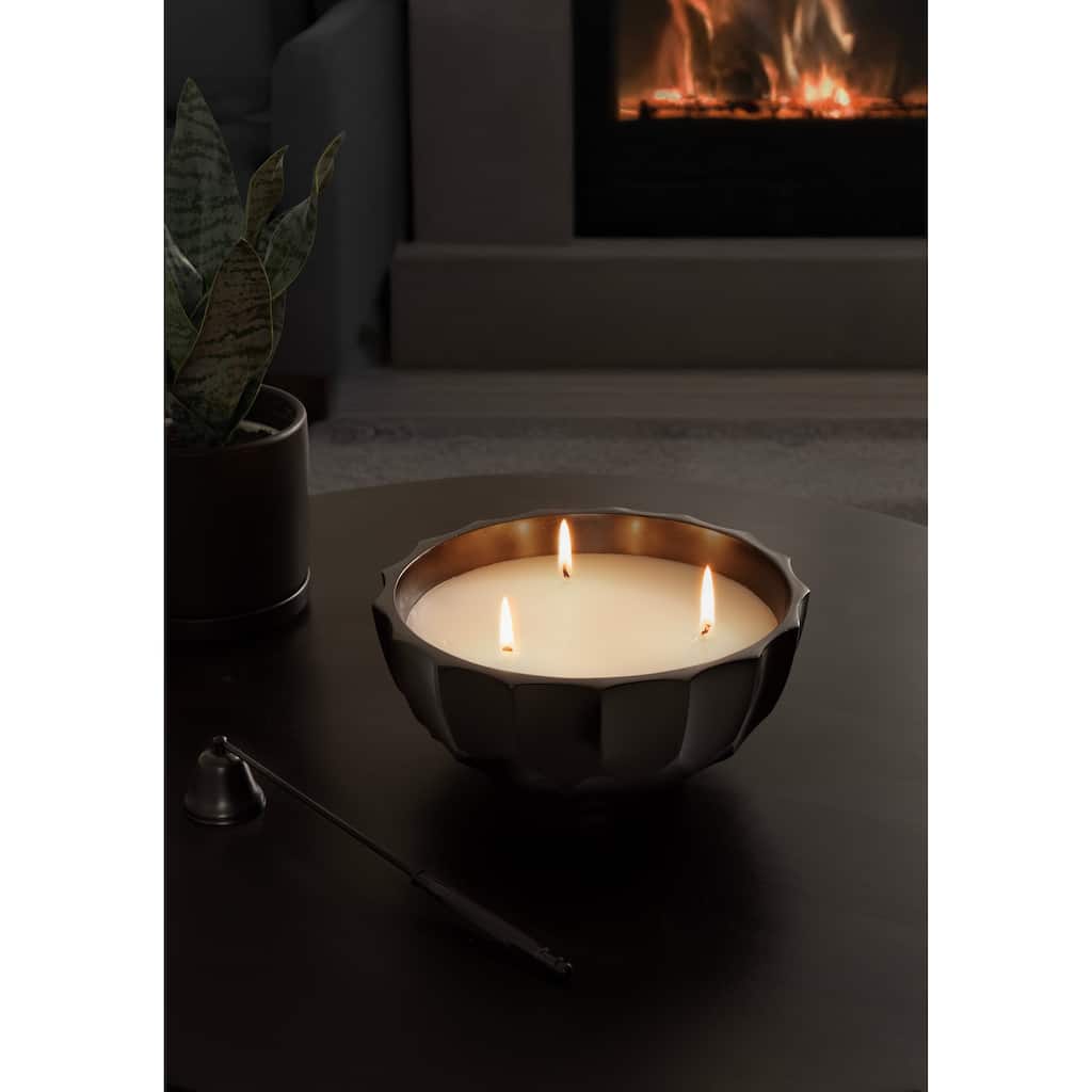 Kate and Laurel Plete Round Wax Candle Bowl