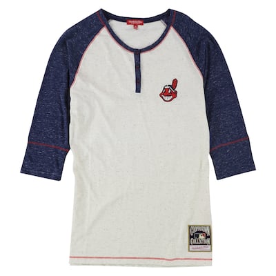 Mitchell & Ness Womens Mlb Team Patch Henley Shirt