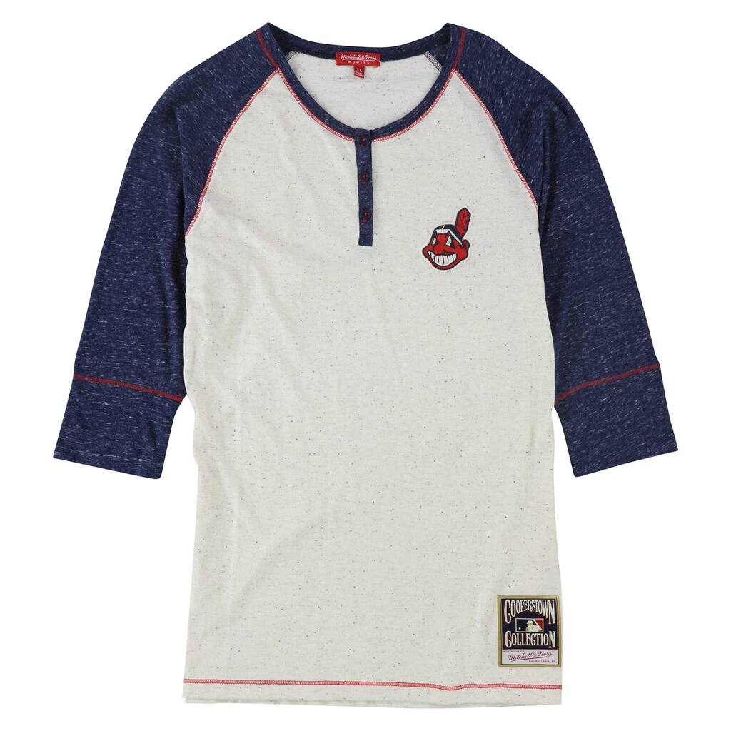 Mitchell & Ness Womens Mlb Team Patch Henley Shirt