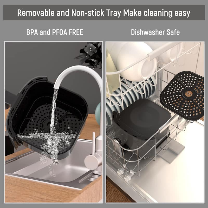 Air Fryers 4 Qt, 9 Smart Cooking Programs Compact Air Fryer, Powerful