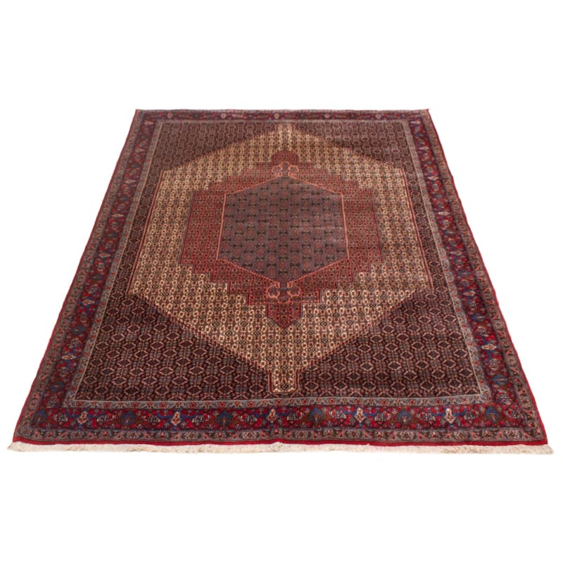 ECARPETGALLERY Hand-knotted Kayseri Vintage Cream, Dark Navy Wool Rug - 6'7 x 10'1
