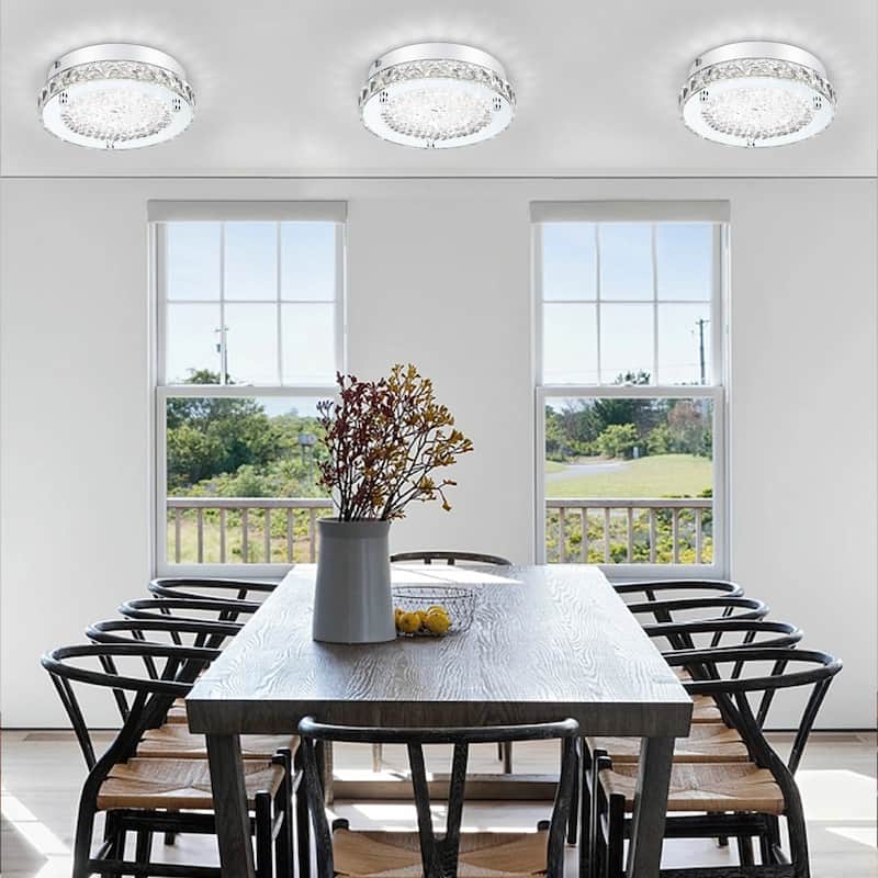 LED Crystal Ceiling Light LED Flush Mount Ceiling Light 3000K/4000K/5000K