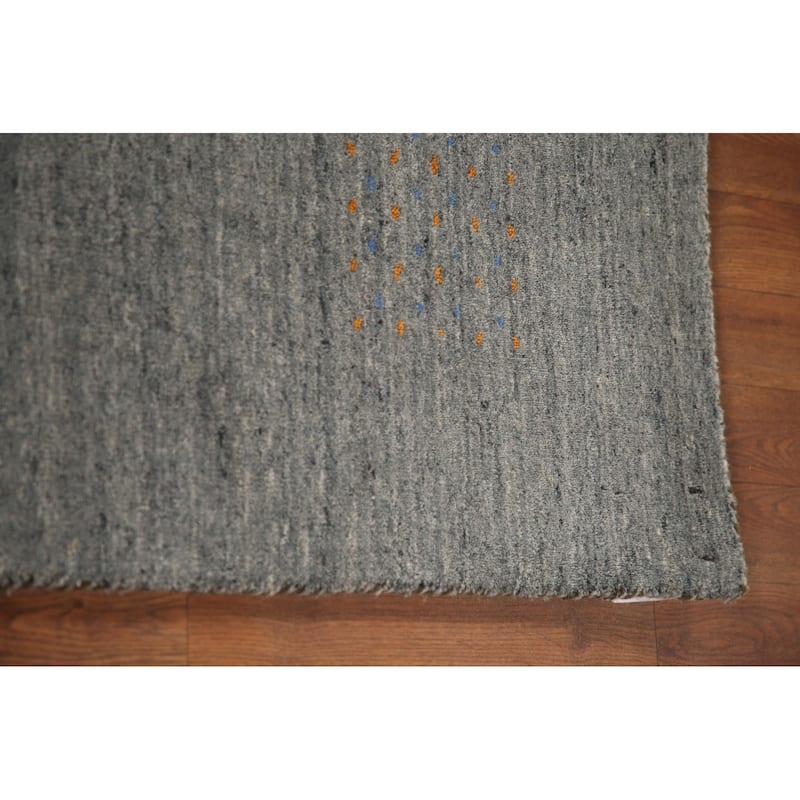 Gabbeh Indian Area Rug Handmade Wool Carpet - 7'11"x 9'8"