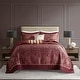 preview thumbnail 28 of 72, Madison Park Whitman Reversible Oversized 5-piece Jacquard Bedspread Quilt Set with Shams and Embroidered Throw Pillows Burgundy - King