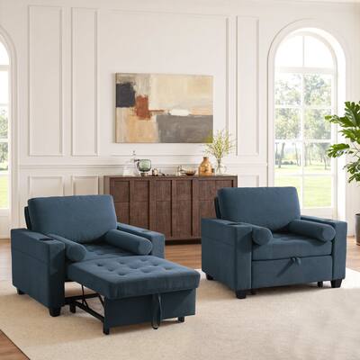 3-in-1 Adjustable Sleeper Sofa Bed Convertible Chair for Living Room