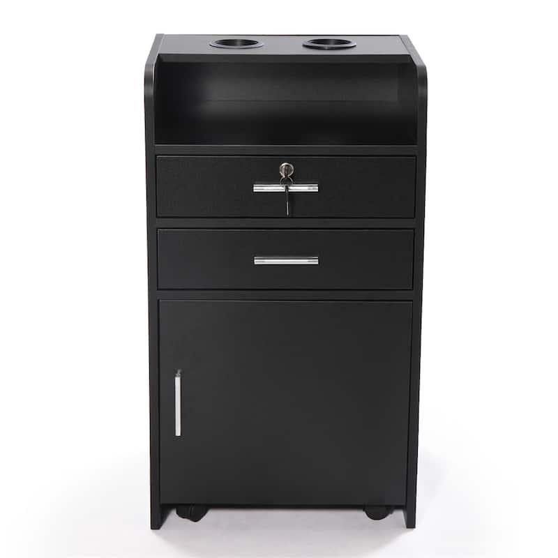Salon Beauty Cabinet,3-Layer Rolling Trolley w/Storage Drawer,Wheels