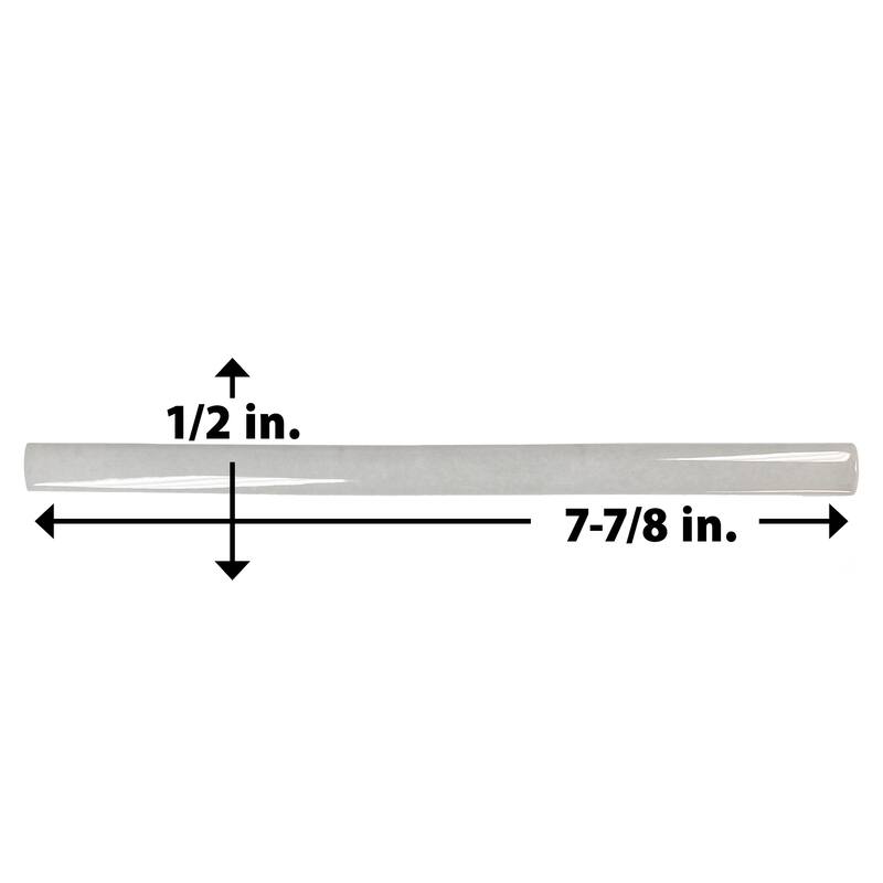 Merola Tile Coco Demi-Bullnose Glossy Amber Grey 1/2" x 7-7/8" Ceramic Wall Trim - (1 Tile)