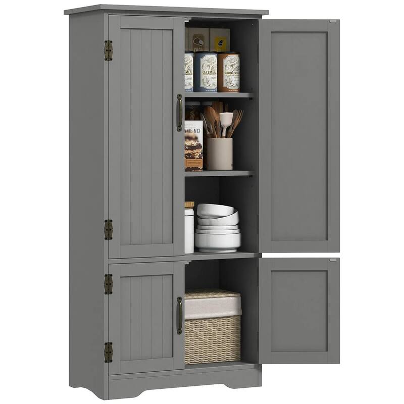 Accent Floor Storage Cabinet Kitchen Pantry,Adjustable Shelves,2 Doors