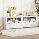 preview thumbnail 8 of 42, Costway Storage Cabinet 3 Drawer Chest w/Wheels Large Storage Cube - See Details