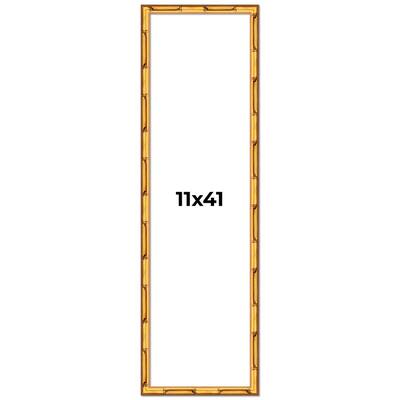 11x41 Frame Gold Bamboo Picture Frame Modern Photo Frame Includes UV Acrylic Shatter Guard Front Acid Free Foam Backing Board