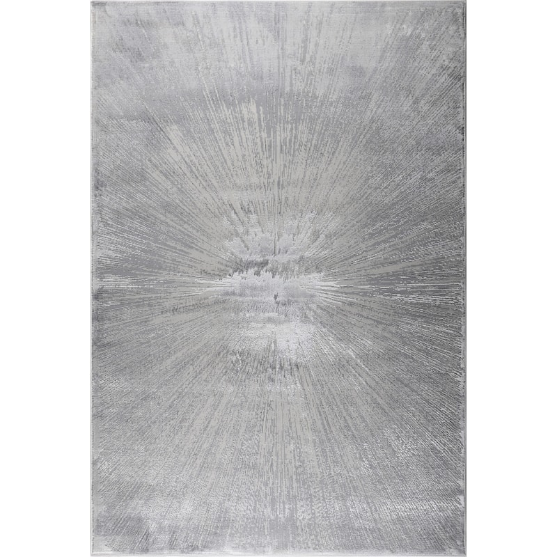 Hania Collection Grey Contemporary Abstract Area Rug - 7'5x11'