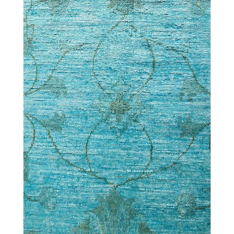 Vibrance, One-of-a-Kind Hand-Knotted Area Rug - Blue, 12' 0" x 14' 8" - 12' 0" x 14' 8"