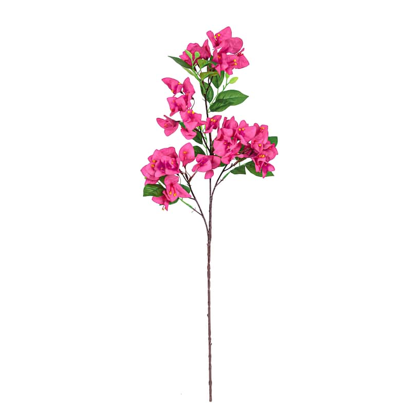 Set of 4 Magenta Artificial Bougainvillea Flower Stem Spray 30in - 30" L x 10" W x 5' DP