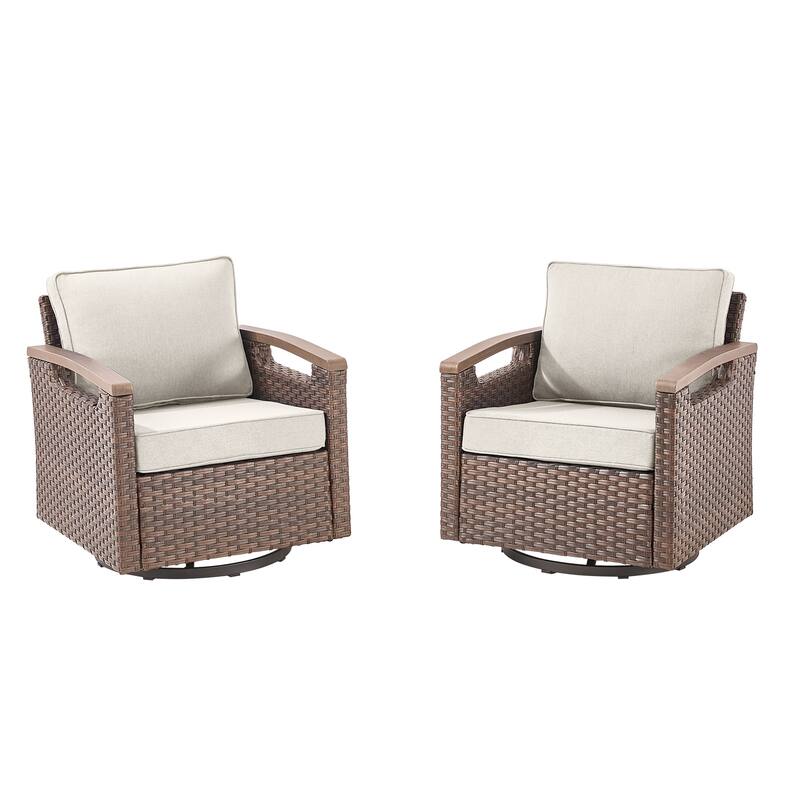 Pocassy Outdoor Patio Sofa Chair Ottoman Table Furniture Set
