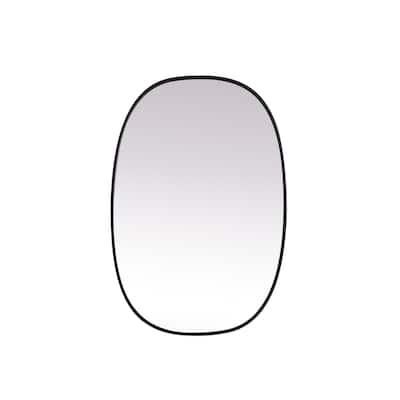 Indigo Home Metal Frame Oval Mirror 27x40 Inch