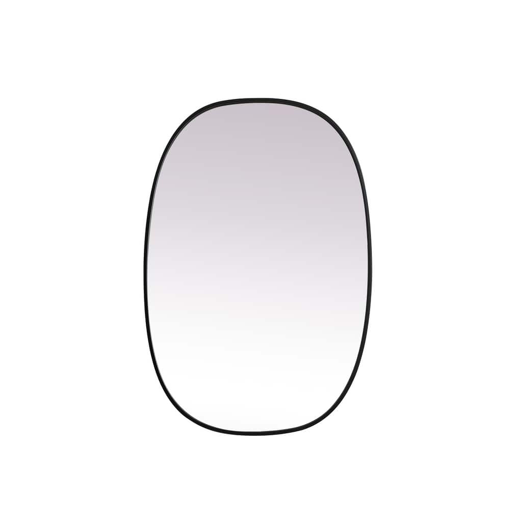 Indigo Home Metal Frame Oval Mirror 27x40 Inch