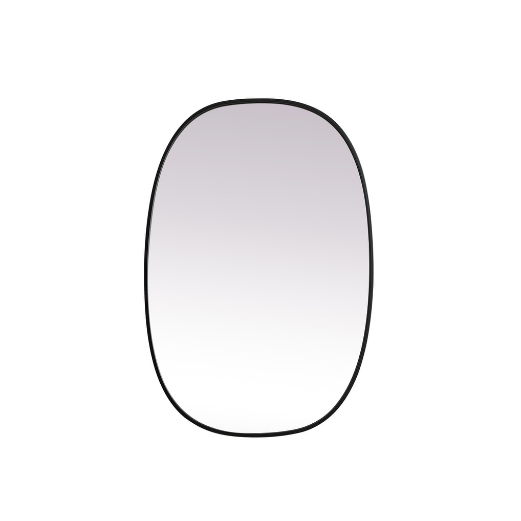 Indigo Home Metal Frame Oval Mirror 27x40 Inch